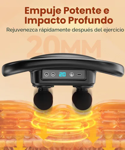 Miniatura 2 de AERLANG Pistola de Masaje de Tejido Profundo, Masajeador Muscular, Masajeador de Espalda para Alivio del Dolor, Herramienta de Masaje de Percusión