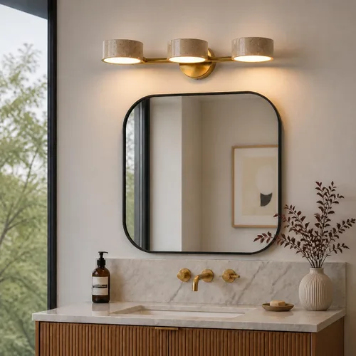 Miniatura 9 de Apliques de pared de travertino, accesorios de iluminación de piedra, iluminación de pared, lámparas de pared para sala de estar, dormitorio, LED