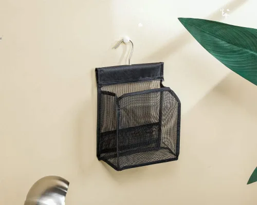Miniatura 5 de ALYER Organizador de malla colgante para ducha, bolsa de almacenamiento de baño con ganchos para cámper, gimnasio, crucero, cabina, dormitorio