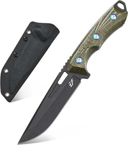 Miniatura 11 de Eafengrow EF132 Cuchillo de hoja fija, hoja de acero DC53, mango G10, cuchillos fijos EDC de espiga completa para trabajar, campamento, caza