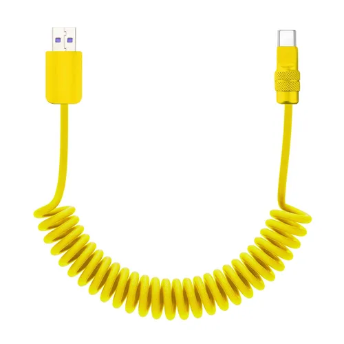 Miniatura 26 de chubbycable Curly Chubby - Cable de carga rápida USB C en espiral de 240 W, cable de carga retráctil trenzado duradero para automóvil compatible