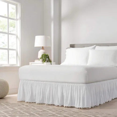 Miniatura 7 de Falda de cama con flecos de fácil ajuste.