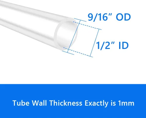 Miniatura 2 de Quickun Tubo de silicona pura, 1/2" ID x 9/16" OD Tubo de grado alimentario para alta temperatura Tubo de manguera de silicona pura para cerveza