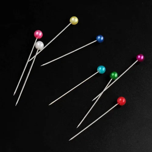 Miniatura 3 de 600 alfileres rectos de 1.6 pulgadas con cabeza de bola perlada, alfileres de costura para tela, manualidades