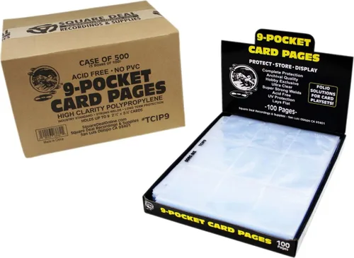Miniatura 3 de (100) Fundas para tarjetas coleccionables - Calidad de archivo de 9 bolsillos para carpetas de tarjetas - TCIP9