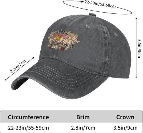Miniatura 8 de Cowboy Hat Trendy Hats for Man and Women Djustable Four Season Outdoor Baseball Cap of Hell Skull with Angel Deep Heather