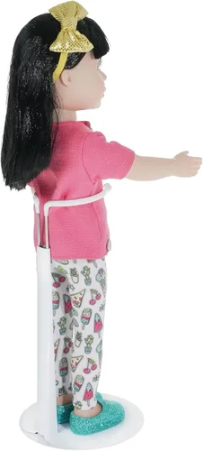 Miniatura 4 de Bard's 793W White Adjustable Doll Stand, fits 12 to 18 inch Dolls, waist width adjusts from 1.875 to 2.5 inches