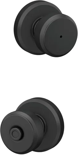 Miniatura 46 de SCHLAGE F51A BWE 622 - Pomo de puerta Bowery, cerradura de entrada con llave, color negro mate Mate negro