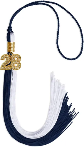 Miniatura 49 de Endea Graduation Borla de doble color con dije dorado (negro/oro brillante, 2022)
