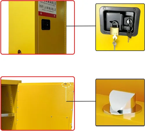 Miniatura 5 de koxuyim - Gabinetes de Almacenamiento de Riesgo, 18.1" de profundidad x 23.2" de ancho x 35.4" de alto, Gabinete de Seguridad Industrial, Gabinete a