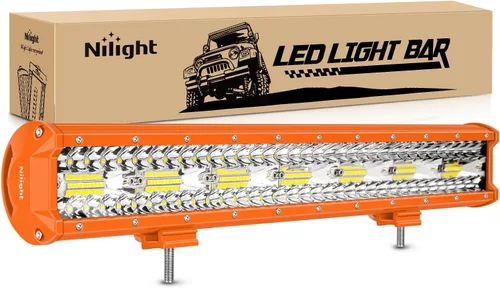 Miniatura 10 de Nilight Barra de luz LED de 20 pulgadas, color verde, triple fila, 420 W, combo de inundación puntual, conducción todoterreno, niebla, pesca, caza