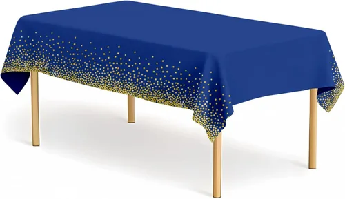 Miniatura 26 de Paquete de 2 manteles de plástico a cuadros en blanco y negro para fiestas, desechables de 54 x 108 pulgadas, mantel rectangular con bandera a