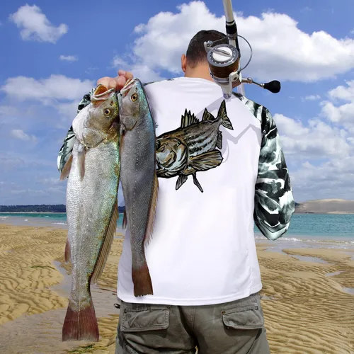 Miniatura 14 de Palmyth - Camiseta de pesca para hombre, con manga larga, protección solar ultravioleta FPU 50+, con bolsillo