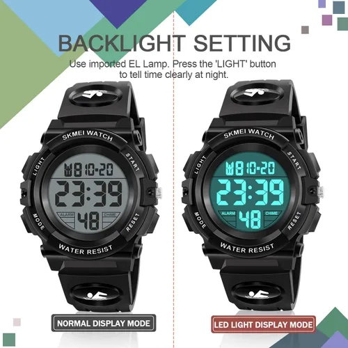 Miniatura 4 de ATIMO Reloj deportivo digital impermeable LED 50M para niños - Regalos para niños