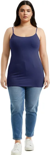 Miniatura 47 de Emmalise Camisola larga casual básica para mujer, con tirantes ajustables, top en capas