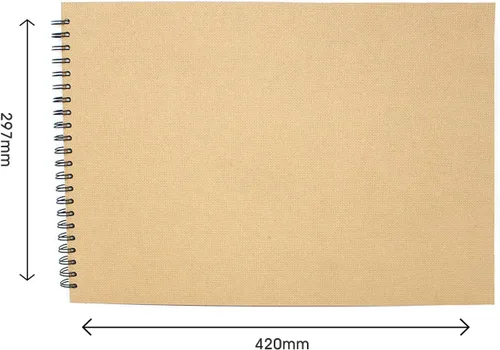 Miniatura 4 de Artway Enviro - Cuaderno de bocetos A3 encuadernado en espiral - Paisaje - 70 caras/35 páginas de papel reciclado de 6.00 oz/m² - Cuaderno de Blanco