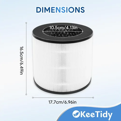 Miniatura 6 de Filtros de repuesto True HEPA para purificador de aire MA 14/14W/14B, filtros H13 True HEPA y carbón activado, prefiltros 3 en 1, paquete de 2