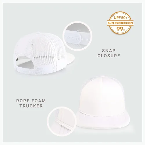 Miniatura 2 de CHOK.LIDS Flat Bill - Gorra de béisbol de malla de ala plana para hombres y mujeres, ajustable, con cierre a presión