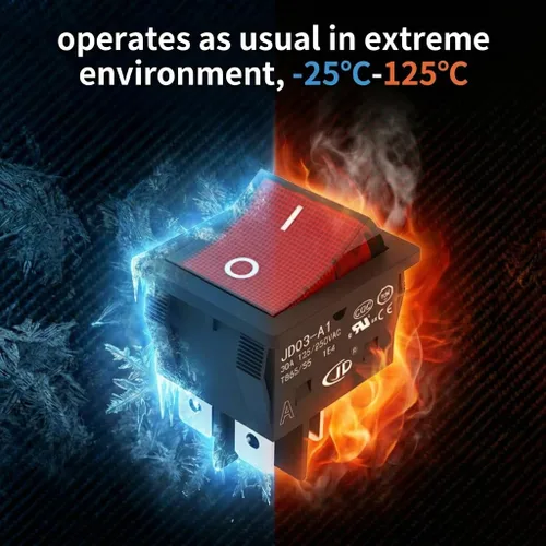 Miniatura 4 de lcocove JD 2 unids 30A Interruptor de alimentación 12V/24V/36V KCD4 DC Interruptor basculante de barco Interruptor de encendido/apagado 4Pins Luz