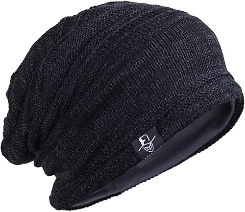 Miniatura 20 de FORBUSITE Gorro de punto largo holgado para hombre para verano e invierno, de gran
