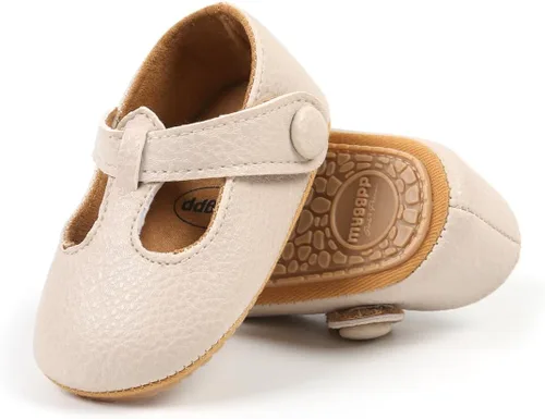 COSANKIM Zapatos Mary Jane para bebé y niña, suela suave, con lazo, princesa, boda, antideslizantes, para bebé, para primera caminata, zapatos de