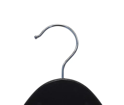 Miniatura 2 de NAHANCO 20417WB, Percha de madera premium de 17 pulgadas, negro de alto brillo - 100/CTN