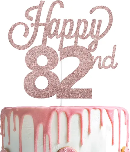 Miniatura 44 de LINGTEER - Decoración para pastel con texto "Happy Birthday 100", color negro