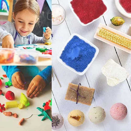 Miniatura 6 de Polvo de mica, pigmento de 30 colores, polvo de mica natural de grado cosmético brillante para resina epoxi/bombas de baño/vela/jabón, brillo