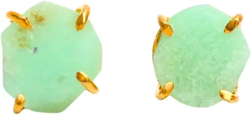 Miniatura 86 de Gempires Natural Raw Prong Setting Stud Earrings, 8-10 mm Crystals Earring, Handmade Jewelry, Gift for Her