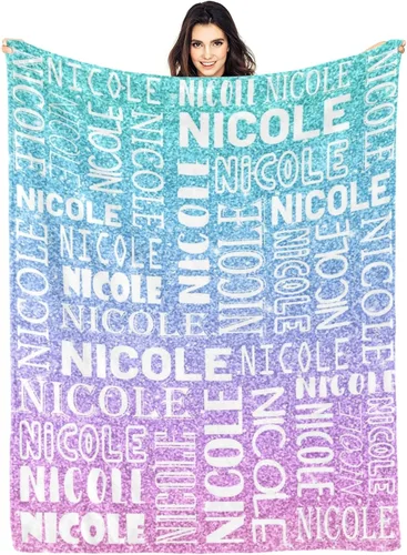 Miniatura 30 de Dr.TOUGH Mantas personalizadas para niños, mantas y mantas personalizadas con nombre para niños y adultos (color 01, 30 x 40 pulgadas)
