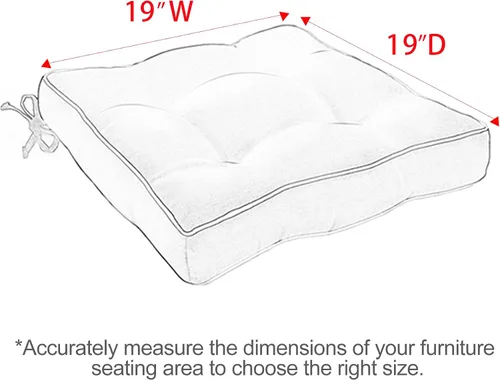 Miniatura 2 de Favoyard Cojines de patio de 19 x 19 pulgadas, para interiores y exteriores, resistentes al agua, para muebles de patio, color sólido por 3 años