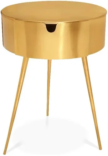 Miniatura 11 de Meridian Furniture Bali Collection Modern Mesita de noche contemporánea de metal duradero, 16 pulgadas de ancho x 16 pulgadas de profundidad x 23