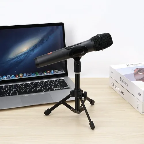 Miniatura 5 de Geekria for Creators Soporte de micrófono de trípode de mesa compatible con JBL Wireless Two, Sennheiser E835, E835-S, Audio-Technica ATM510