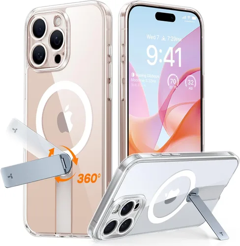 Miniatura 7 de TORRAS Funda magnética con soporte de 360° para iPhone 16, protección completa de la cámara, compatible con MagSafe, protección contra caídas