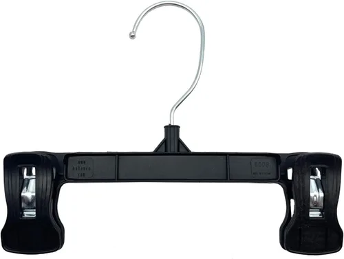 Miniatura 11 de NAHANCO 6010B - Percha de plástico para falda/holgura, 10 pulgadas, color negro (paquete de 200)