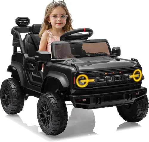 Miniatura 8 de YOFE Juguete de batería de 12V para niños, Ford Bronco Raptor Coche eléctrico para niños con control remoto para padres, camioneta con batería