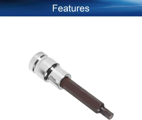 Miniatura 3 de Auniwaig Enchufe hexagonal de 1/2 pulgada x H6 (0.236 in), brocas de acero S2, enchufes CR-V de 4 pulgadas de longitud, 2 piezas