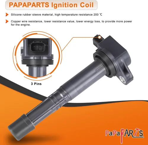 Miniatura 3 de PAPAPARTS Paquete de bobinas de encendido UF602 y bujías compatibles con Honda Accord Civic CR-V Crosstour para Acura ILX 2.4L L4 Juego de 4