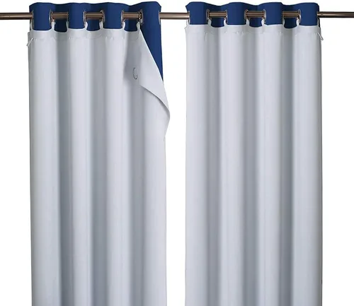 Miniatura 8 de NICETOWN Revestimientos de cortinas opacas, forros para cortinas, paneles de cortina con aislamiento térmico para cortinas largas con anillos