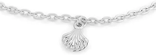 Miniatura 2 de Tobillera de plata de ley con conchas y cuentas naturales con baño de rodio para mujeres y niñas