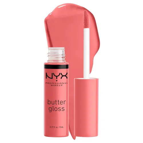 NYX MAQUILLAJE PROFESIONAL Brillo de mantequilla, brillo de labios no pegajoso - crema brulée (natural)