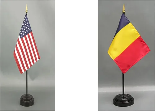 Miniatura 74 de Juego de banderas de escritorio de Afganistán, hecho en Estados Unidos, de rayón de 4 x 6 pulgadas, escritorio de oficina y pequeñas banderas