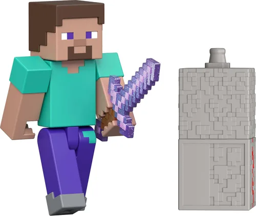 Miniatura 10 de Mattel Minecraft Figura de acción y accesorios Paquete de 2 con Creeper a escala de 3.25 pulgadas, set de juguetes coleccionables
