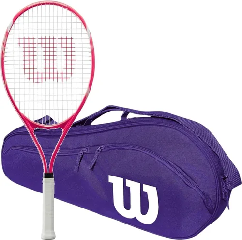 Miniatura 6 de Wilson Serena Pro Lite - Raqueta de tenis con una bolsa de tenis Advantage II y 1 lata de pelotas de tenis rosadas Bolsa Ventaja Negra
