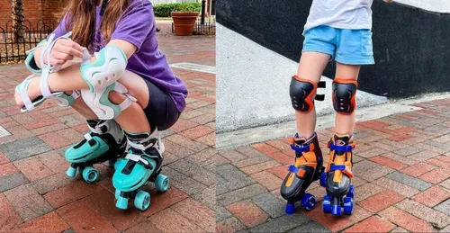 Miniatura 7 de Lenexa Go GRO - Paquete de patines cuádruples ajustables, patines para niños y niñas