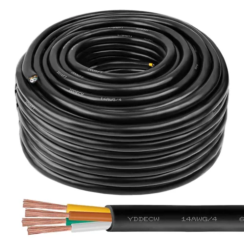 Miniatura 8 de Cable de control de 4 conductores 14 AWG de 25 pies – YDDECW 14/4 cable 100% cobre puro para sistemas de aire acondicionado mini split y bomba