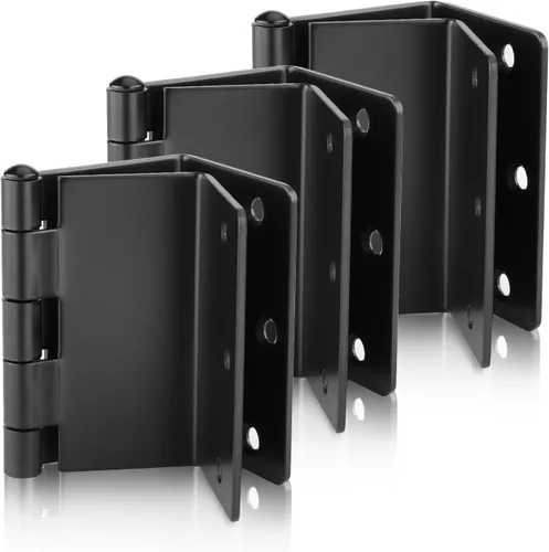 Miniatura 15 de Haidms Paquete de 3 Bisagras Descentradas Doradas de 3.5 Pulgadas Bisagras de Puerta Expandibles Resistentes con Esquina de Radio de 1/4 Pulgada