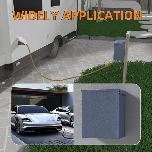 Miniatura 6 de Panel de salida de alimentación temporal resistente a la intemperie, panel eléctrico de RV precableado más grueso con toma de corriente de 20, 30