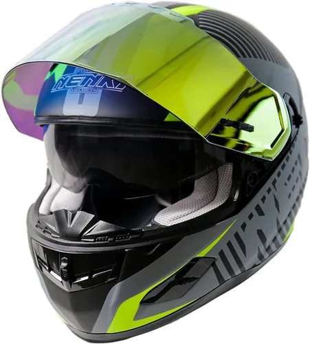 Casco de motociclista de cara completa con visera interior de fibra de vidrio, casco ligero para bicicleta de calle y carreras para adultos, hombres