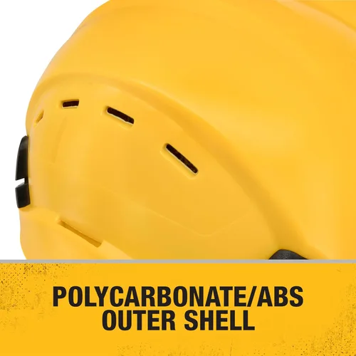 Miniatura 3 de DEWALT Type II Class C 4-Point Ratcheting Vented Safety Helmet Amarillo